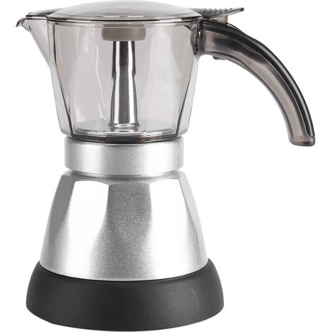 Machine à café Moka électrique 480W 220V, 300ml/6 tasses, cafetière italienne détachable pour cuisine, filtre expresso, prise UE (1/5)