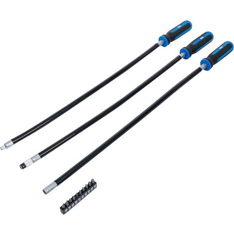 Jeu de Tournevis Flexible 13 pcs - Précision et Accessibilité - Acier, Zones Difficiles - D-Work