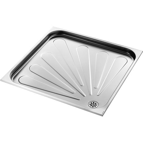 Delabie Brausetasse 800x800 Höhe 60 mm Edelstahl 1.4301 satiniert (1/2)