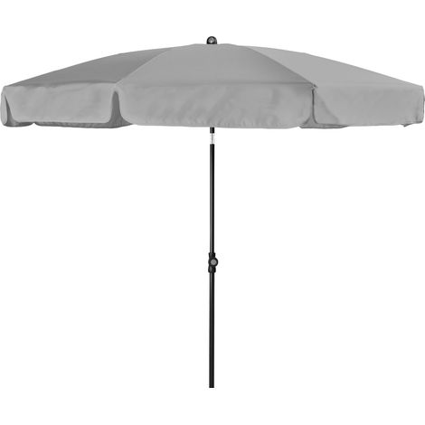 Doppler Mittelstockschirm "Sunline Neo" Ø200 cm, hellgrau, Bezug aus 100% Polyester, Gestell aus Stahl, Gewicht 3,4 kg (1/3)