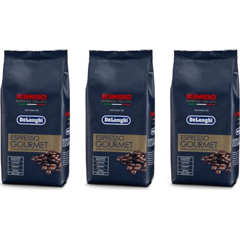 Ersatzteil - Lot de 3 paquets de café en grains KIMBO expresso gourmet 250g - - DELONGHI, KENWOOD, BRAUN, ARIETE, SIMAC, SUPERCALOR, BIFINETT, SILVERCREST, ENKHO