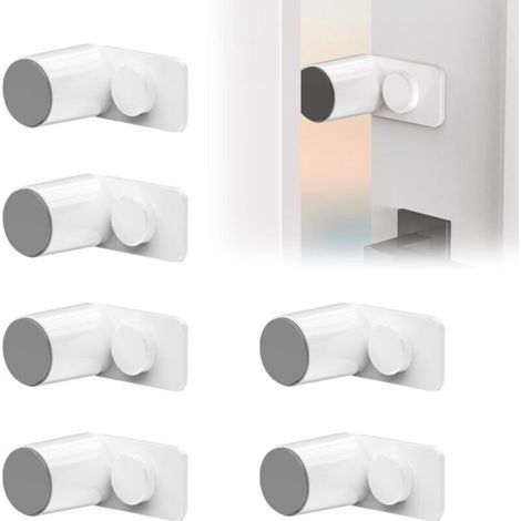 Anti-pinch Guard for Doors and Windows, 6 Pieces, Two Modes of Opening and Closing, Scientific Anti-pinch Guard (White) (1/4)