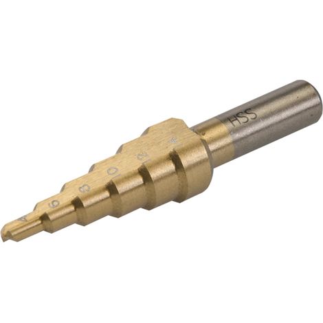 Fraise étagée Titanée 4-14mm Perçage Précis Et ébavurage Rapide Sur Métaux - Silverline (1/2)