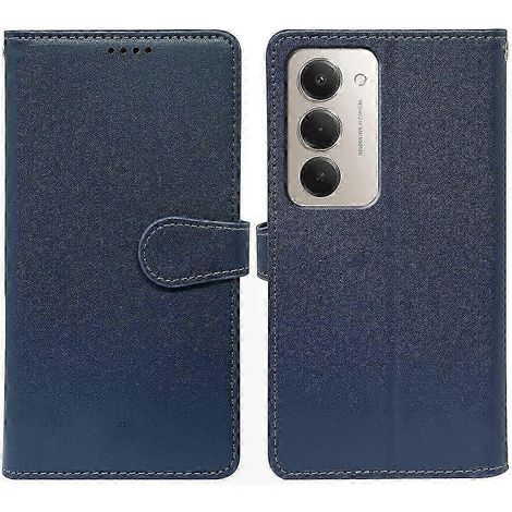 Handyhülle aus Kunstleder mit Kartenhalter und Ständer für Xiaomi Redmi 15 5G, Hartschalenetui mit Aufstellfunktion, Fächer für Bankkarten, Lederoptik, praktisches Accessoire. (1/5)