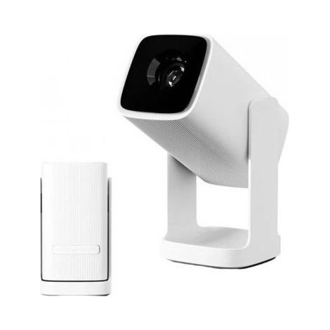 Wanbo Cube 1 Pro - Proyector Inteligente con Android TV y Google Play, Mini proyector portátil Compacto y Altavoz Bluetooth de 8 W, corrección Keystone, Cine en casa para Espacios pequeños