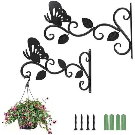 Support Mural pour Plante, Support Plante Mural Balcon, Crochet pour Plante, Suspension Mural Crochet Plante(2pcs)