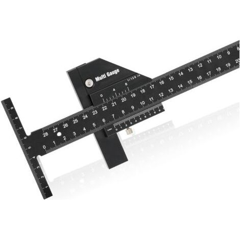 Marking Ruler, Stainless Steel T Type Hole Ruler Mitre Angle Ruler Ruler Woodworking Ruler Scribing Ruler Aluminum Alloy T Type Scriber Measure Carpentry Marking Gauge DIY