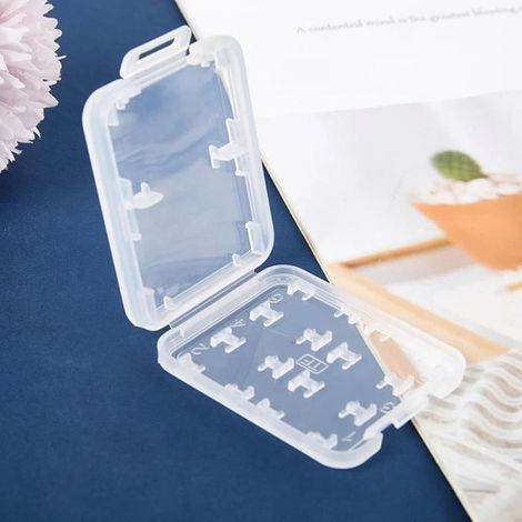 Étui de rangement pour cartes mémoire - Accessoires Jeux Video - Transparent - Protection - Durable - Pratique