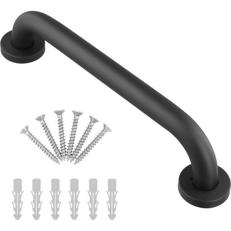 30CM Barre d'appui Salle de Bain, Barre de Maintien Acier Inoxydable Noir avec Vis Cachées, pour Salle de Bain, Cuisine, Escaliers (1/5)