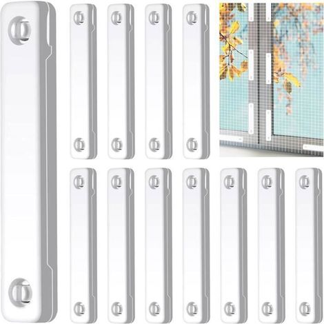 12er-Pack Fensterfliegengitter-Magnete – Weiß