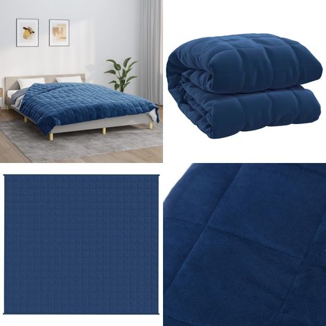 Couverture lestée Bleu 200x230 cm 9 kg Tissu - Couverture Lestée - Couverture Poids - Literie - Sommeil Profond - Relaxation - Home & Living (1/5)