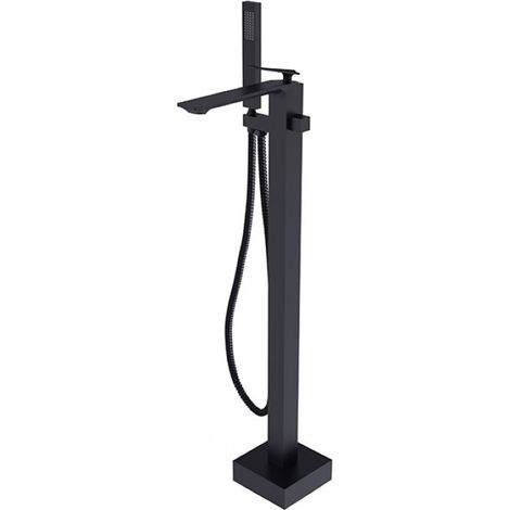 Mitigeur de baignoire îlot noir matt ASPIRA 91 cm (1/2)