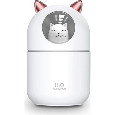 Humidificateur à brume froide Tititek pour chat, veilleuse chat mignonne pour la chambre, air pur essentiel pour la chambre de bébé, facile à nettoyer, fonctionnement silencieux, arrêt automatique, 30 (1/5)