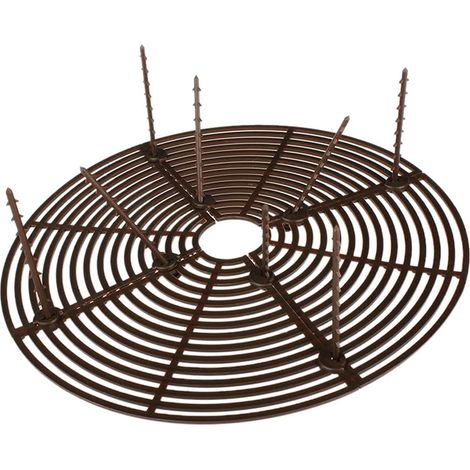 Lot de 2 Protections de Sol pour Pot de Fleurs - Protection Contre Les Chats, Les Enfants, Les Animaux domestiques, 30 cm (Grille Marron) (1/5)