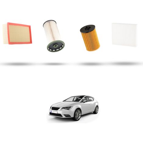 Kit tagliando 4 filtri compatibile con Seat Leon III 1.6 TDI 85kw Dal 2017 (1/5)