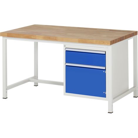 Rau Werkbank höhenverstellbar 8152A1, B1500xT900xH840-1040mm, 1x Schublade-TA, 1x Tür (1/5)
