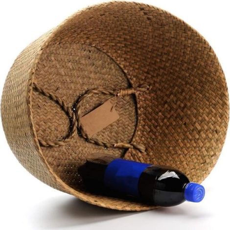Panier de Ventre Jonc de Mer Naturel Corbeille à Linge Grand Stockage Panier de Plantes D\intérieur. (1/4)