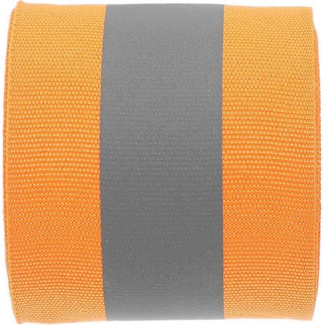 Bande réfléchissante de signalisation routière pour vêtements de travail et conduite de nuit, 300 x 5 x 0,1 cm, orange haute visibilité, lot de 4 (1/5)