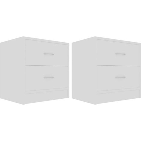 Maison Exclusive - Comodini Bianc2 pz 40x30x40 cm in Legno Multistrato (1/5)