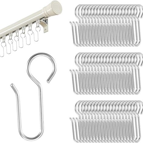 Metallhaken-Set zum einfachen Austausch von Gardinenhaken, Edelstahlhaken, Ersatzhaken für Raffrolloschienen (30 Stück) (1/5)