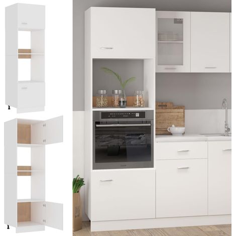 Maison Exclusive - Armadio per Microonde “Lyon” Bianco 60x57x207 cm