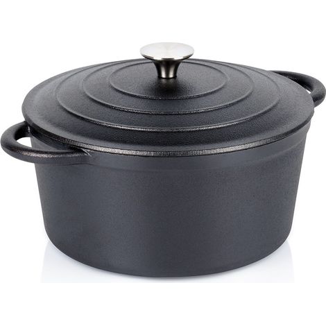 Pentola in ghisa con coperchio, 24 cm, capacità 3,9 l (1/5)