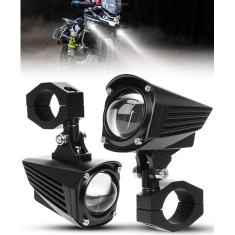 Feux Antibrouillard Avant Moto Feux Additionnels Moto LED Phare Additionnel Moto 6000K avec Interrupteur Câbles IP67 Étanchéité pour R1200GS F800GS F650 (1/5)