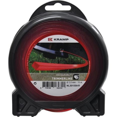Mähfaden Durchmesser 3mm 15m viereckig rot UNIVERSAL NL3015SKR