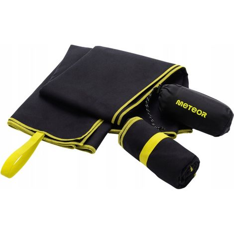 Asciugamano in microfibra ad asciugatura rapida Meteor XL 110x175 cm nero 31577 (1/5)
