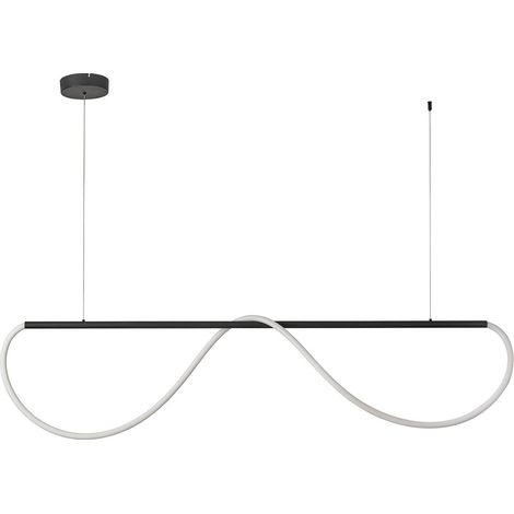 Suspension linéaire 160cm noire LED 36W CCT Meleca (1/5)