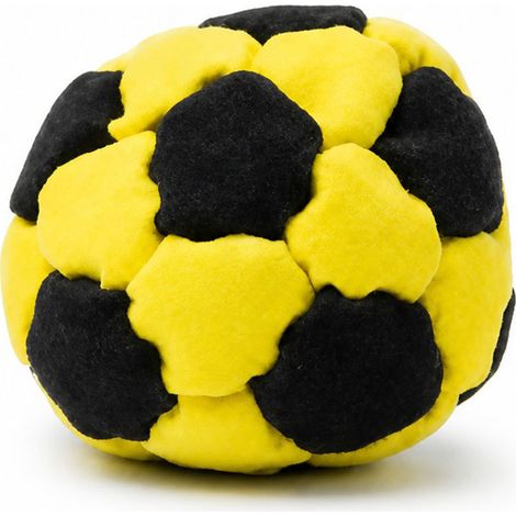 Design créatif, unique, amusant, pratique, mignon et adorable pouf de football éducatif portable et innovant -- Pouf de football éducatif - Noir et jaune --