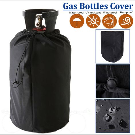 Housse de réservoir de gaz 31 x 59 cm  En tissu Oxford 210D  Housse de protection pour barbecue  Avec cordon de serrage (1/5)