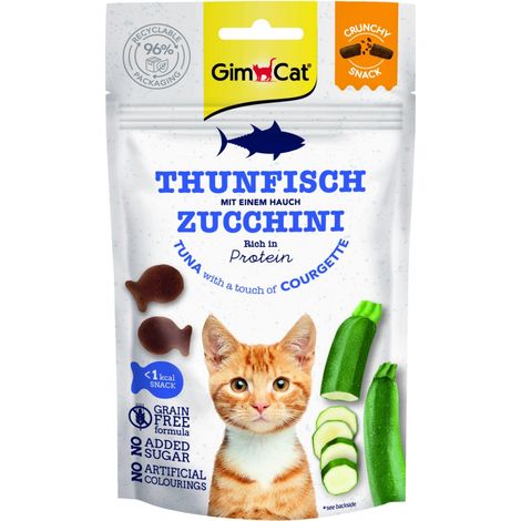 GimCat Knuspriger Snack 50g – Thunfisch und Zucchini 50g