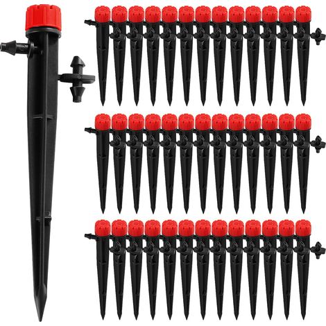 40 Goutteur Irrigation, Réglable 360 Degrés, 8-Trou Micro Asperseur, Pour Tube 4/7mm, Jardin Serre