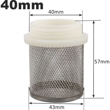 (40 mm - 20 pièces) Filtre en acier inoxydable pour tuyau d'arrosage, aquarium, réservoir d'eau, pompe à eau, crépine de protection (1/5)