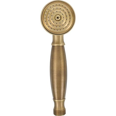 Pommeau de douche à main : Douchette haute pression en laiton vintage, style téléphone, antique, (1/5)