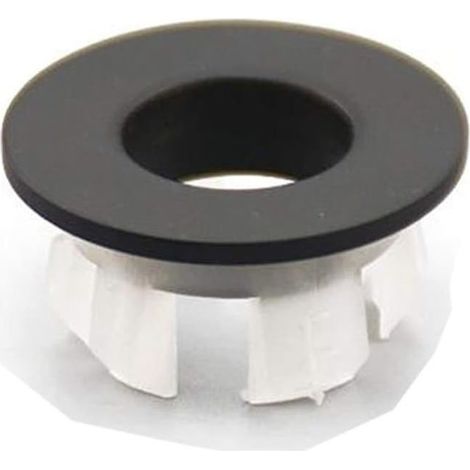 Garniture de lavabo - DOK - Couvercle de trop-plein - Insert en laiton - Bouchons ronds - Noir huilé (1/5)