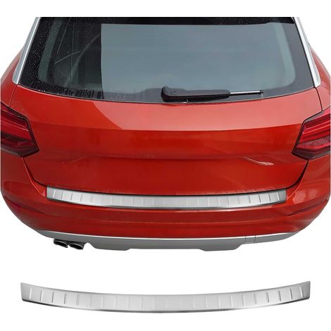Protection seuil de Pare-Chocs arriére pour Audi Q2 2016-2020 PRE-FL Brossé INOX (1/5)