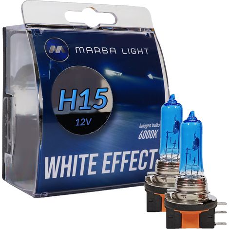 BOMBILLAS MARBA LIGHT EFECTO BLANCO H15 55/15W 12V (1/5)