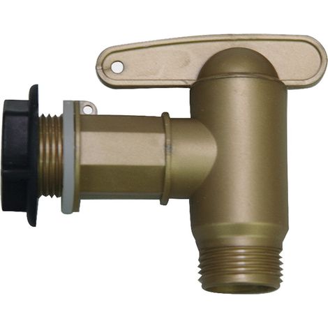 GARANTIA AQUA QUICK rubinetto in plastica 3/4'' color ottone, set incl. raccordi