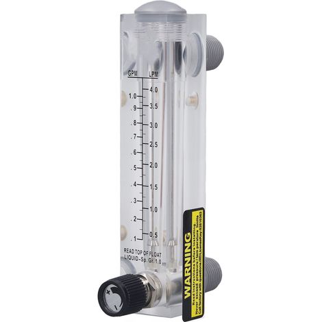 Débitmètre liquide panneau acrylique transparent durable mesure et régulation débit 0,1-1 GPM (1/5)