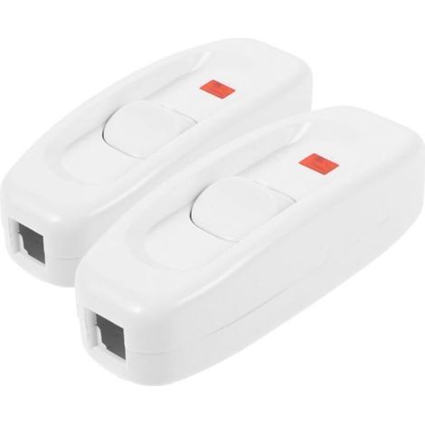 Variateur pour Lampe de Chevet et Éclairage Mural 2 Pièces Interrupteur à Bouton-Poussoir Rétro avec Voyant LED 250V 10A Commande Marche/Arrêt Remplacement d'Interrupteur en Ligne (1/4)