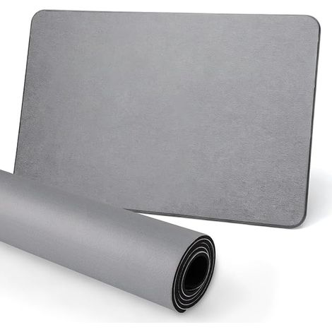 Tapis de Bain Diatomite Antidérapant 60x40 cm Séchage Rapide Tapis pour Salle de Bain Pierre Naturelle Antiglisse Moderne (40 60) (1/5)