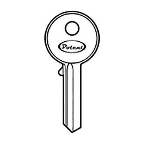 CHIAVE PIATTA POTENT K2740 ORIGINALE - OTTONE NICHELATO - 10 pezzi