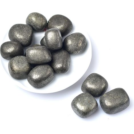 Cristal Naturel Gravier Spécimen Carré Poli Aquarium Fish Tank Décoration de La Maison,Pyrite,100g Collections de la Maison (Color : Pyrite, Size : 100g) (1/5)