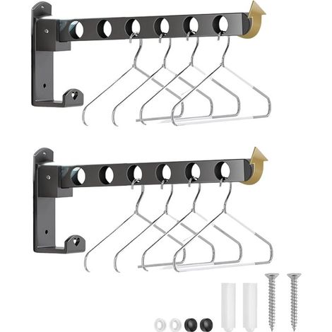 Kleiderhaken – faltbar, 90° drehbar – 2er-Pack (1/5)