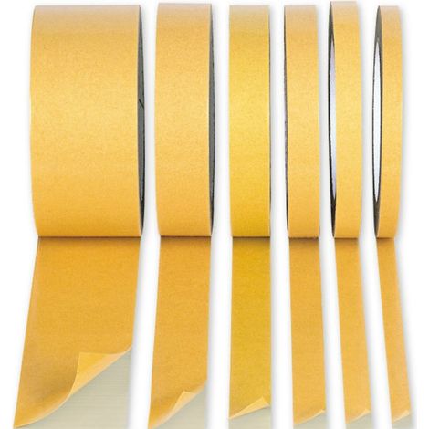 Nastro biadesivo in schiuma acrilica per fissaggio, ad alta adesività, bianco - Spessore: 1,2mm - Lunghezza: 50 Metri - Larghezza: 25mm (1/3)