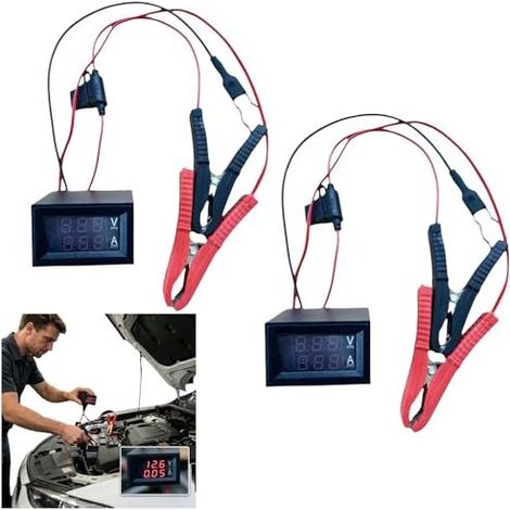 Détecteur de Fuite Batterie Véhicule – Testeur Circuit Auto avec Affichage Tension Courante. Outil Détection sans Multimètre pour Voitures. Camions. VR. Motos(2pcs) 2pcs - (1/5)