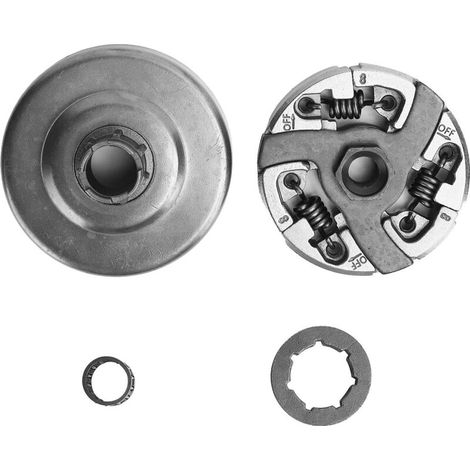 Kit de Roulement et Pignon de Chaîne pour Tronçonneuse, Tambour d'Embrayage en Fer 3/8" 7 Dents, Pièces de Rechange (1/4)