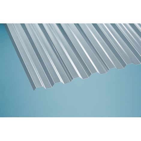 Polycarbonat Wellplatte Trapez 76/18 klar 2500x1040x0,8 mm